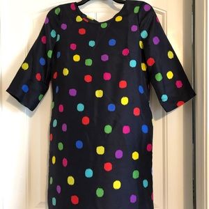 Kate Spade navy polka dot mini dress size 2